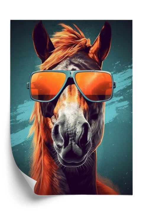 Plakat Koń W Przeciwsłonecznych Okularach