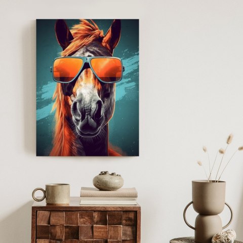 Plakat Koń W Przeciwsłonecznych Okularach