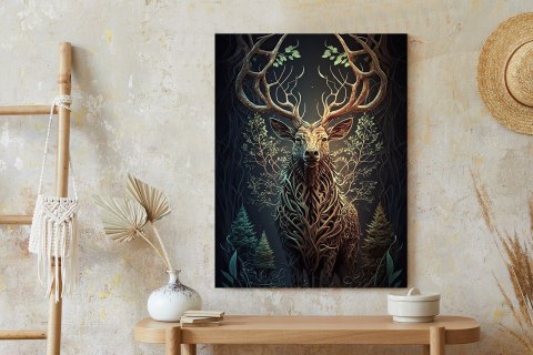 Plakat Leśny Jeleń Na Ilustracji