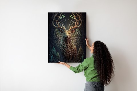 Plakat Leśny Jeleń Na Ilustracji