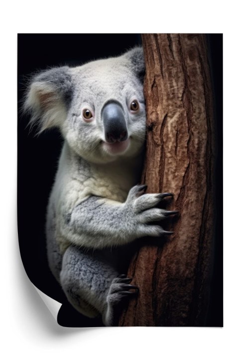Plakat Miś Koala Obejmujący Drzewo
