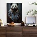 Plakat Miś Panda Ubrany W Dżinsową Kurtkę