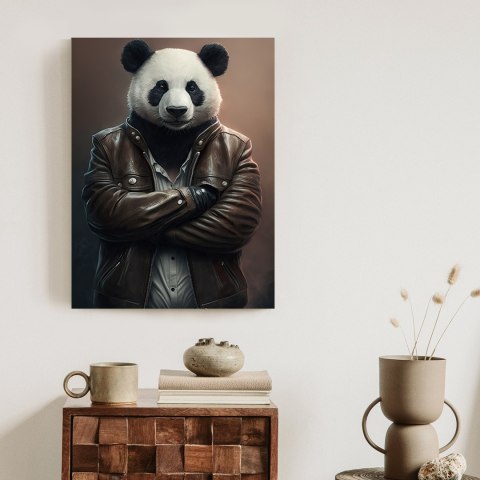 Plakat Niedźwiedź Panda W Kurtce