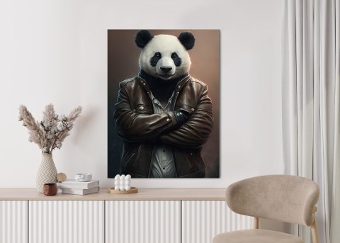 Plakat Niedźwiedź Panda W Kurtce
