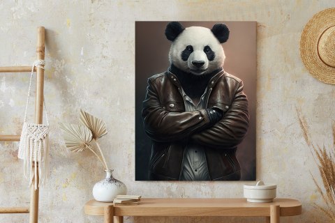 Plakat Niedźwiedź Panda W Kurtce
