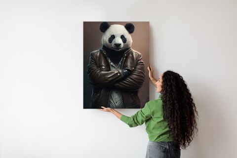 Plakat Niedźwiedź Panda W Kurtce