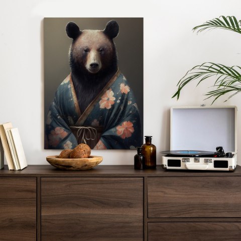 Plakat Niedźwiedź Ubrany W Kimono