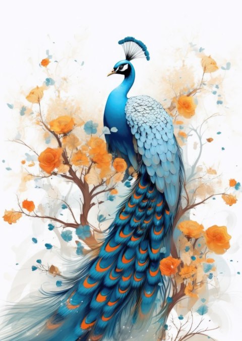 Plakat Paw I Malowane Kwiaty