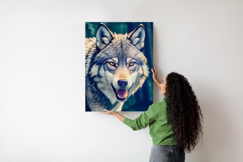 Plakat Portret Wilka Meksykańskiego W Dżungli