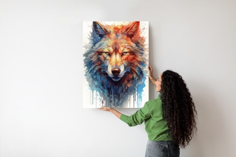 Plakat Portret Z Głową Wilka