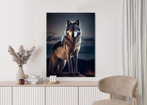 Plakat Wilk Na Skalnej Górze