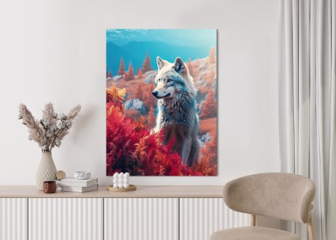 Plakat Wilk W Naturze W Górskiej Dolinie