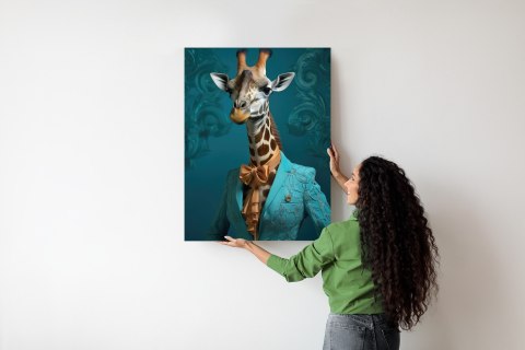 Plakat Żyrafa W Ubraniu Człowieka