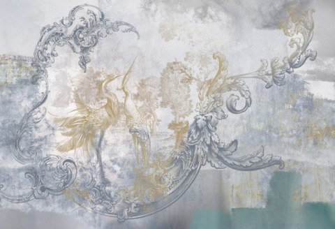 Fototapeta Freski Na Kamiennej Ścianie W Stylu Loft