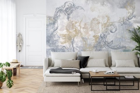 Fototapeta Freski Na Kamiennej Ścianie W Stylu Loft