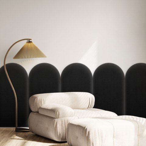 Panel Tapicerowany Magic Velvet Czarny 30cm