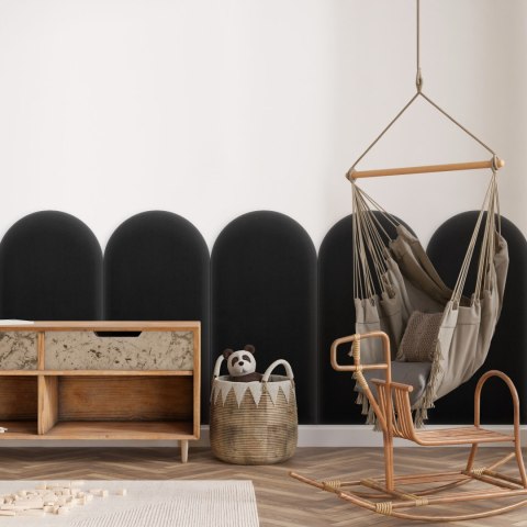 Panel Tapicerowany Magic Velvet Czarny 30cm