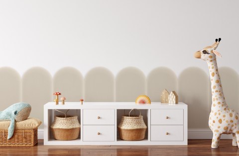 Panel Tapicerowany Magic Velvet Kremowy 30cm