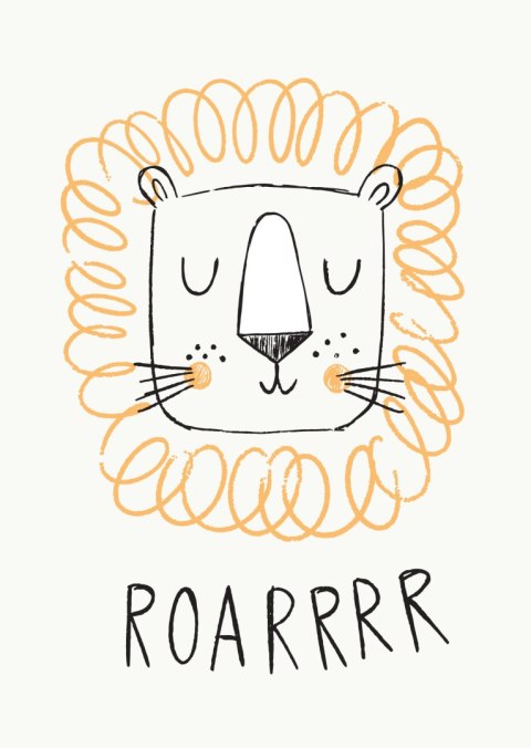 Plakat Dziecięcy Portret Lwa