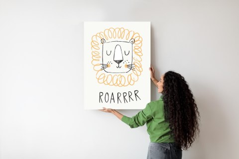 Plakat Dziecięcy Portret Lwa