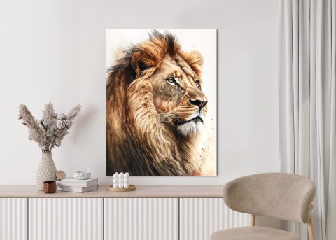 Plakat Lew Z Bujną Grzywą