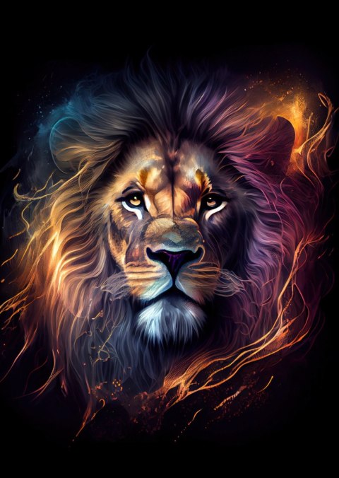 Plakat Magiczny Portret Lwa