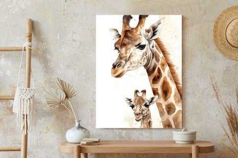 Plakat Mała Żyrafa Z Mamą