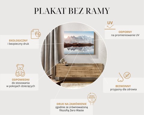 Plakat Młoda Żyrafa Z Nakryciem Z Kolorowych Kwiatów Dżungli