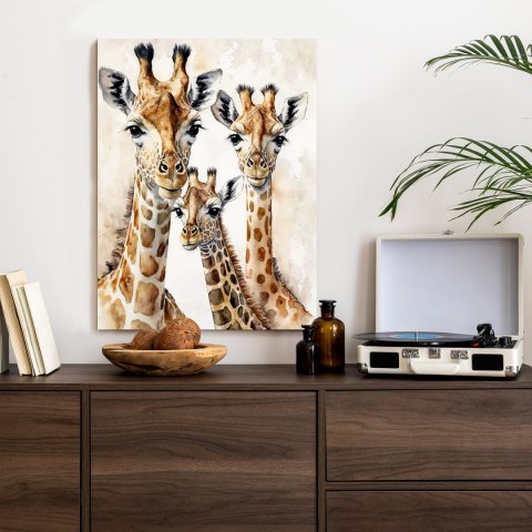Plakat Rodzina Żyrafy