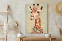 Plakat Żyrafa W Kwiatach