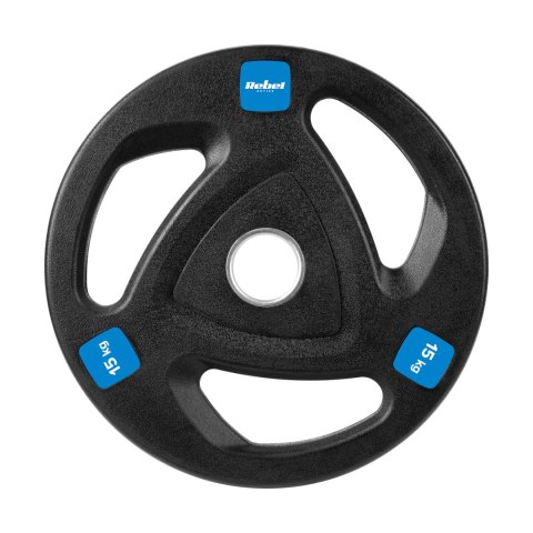 Obciążenie żeliwne olimpijskie gumowane zestaw 2x15kg, otwór 51mm , REBEL ACTIVE Obciążenie żeliwne olimpijskie gumowane zestaw 2x15kg, otwór 51mm , REBEL ACTIVE