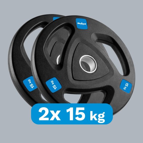 Obciążenie żeliwne olimpijskie gumowane zestaw 2x15kg, otwór 51mm , REBEL ACTIVE Obciążenie żeliwne olimpijskie gumowane zestaw 2x15kg, otwór 51mm , REBEL ACTIVE