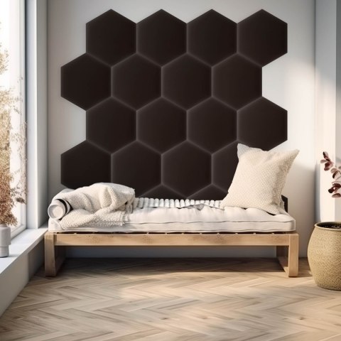 Panel Tapicerowany Eko Skóra Brązowy