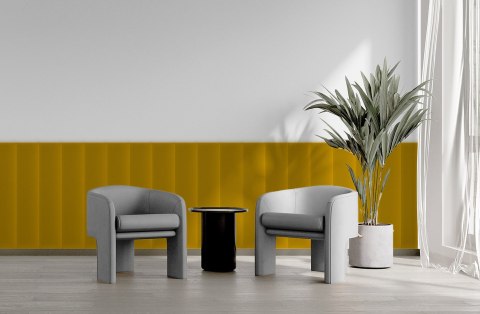 Panel Tapicerowany Magic Velvet Żółty