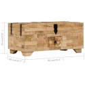 Stolik kawowy, lite drewno mango, 80x40x35 cm