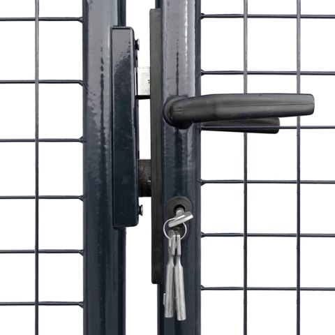 Brama ogrodowa z siatki, galwanizowana stal, 400x150 cm, szara