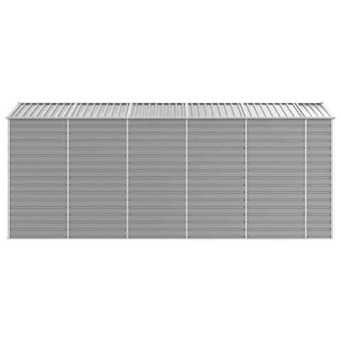 Szopa ogrodowa, jasnoszara, 191x470x198 cm, stal galwanizowana