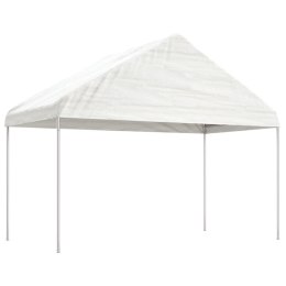 Namiot ogrodowy z dachem, biały, 13,38x4,08x3,22 m, polietylen