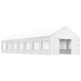 Namiot ogrodowy z dachem, biały, 15,61x4,08x3,22 m, polietylen