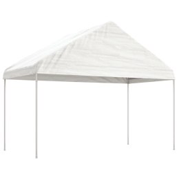 Namiot ogrodowy z dachem, biały, 17,84x4,08x3,22 m, polietylen