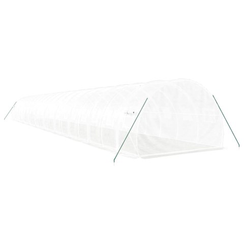 Szklarnia ze stalową ramą, biała, 60 m², 20x3x2 m