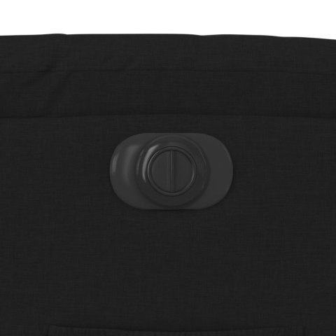 Elektryczny fotel rozkładany, czarny, obity tkaniną