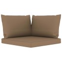 Ogrodowa sofa 2-os. z palet, z poduszkami taupe, drewno sosnowe