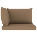 Ogrodowa sofa 2-os. z palet, z poduszkami taupe, drewno sosnowe