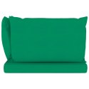 Ogrodowa sofa 2-os. z palet, z zielonymi poduszkami, sosna