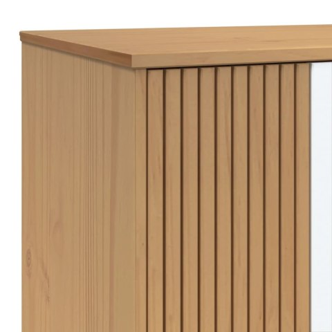 Szafa OLDEN, biało-brązowa, 76,5x53x172 cm, lite drewno sosnowe