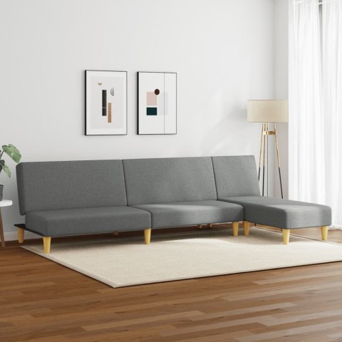 2-cz. komplet wypoczynkowy, ciemnoszary, obity tkaniną