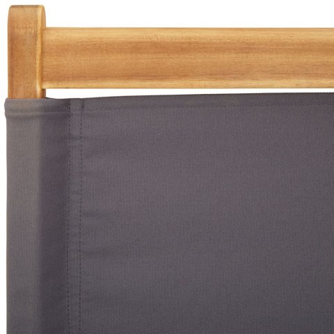 Składane krzesła ogrodowe, 6 szt., antracytowa tkanina i drewno