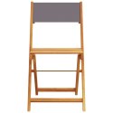 Składane krzesła ogrodowe, 8 szt., antracytowa tkanina i drewno