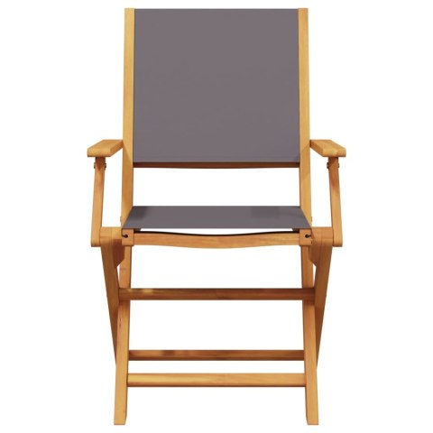 Składane krzesła ogrodowe, 8 szt., antracytowa tkanina i drewno